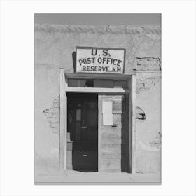 Entrance To Adobe Post Office At Reserve, New Mexico, Reserve Is The County Seat Of Catron County, A County Canvas Print