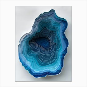 Blue Agate Bowl Canvas Print