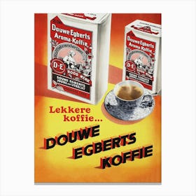 Dune Eberts Coffee - coffee vintage poster, coffee poster Canvas Print