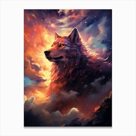 Wolf In The Sky Canvas Print