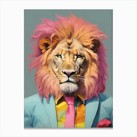 Lion In A Suit Canvas Print