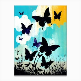 Butterflies In The Sky 30 Canvas Print