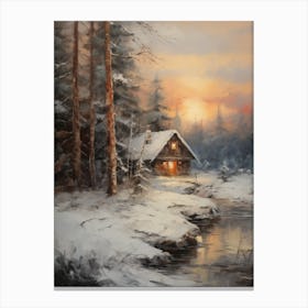 Cabin In The Woods 1 Canvas Print