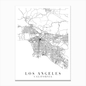 Los Angeles California Street Map Minimal Canvas Print