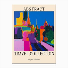 Abstract Travel Collection Poster Bangkok Thailand 2 Canvas Print