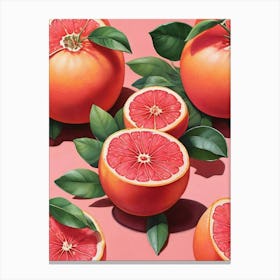 Grapefruits art print 1 Canvas Print