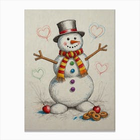 Snowman 6 Canvas Print