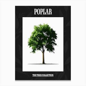 Poplar Tree Pixel Illustration 3 Poster Canvas Print