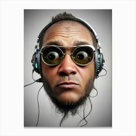 Man With Headphones 16 Canvas Print