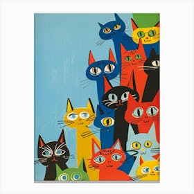 Group Of Cats 6 Canvas Print