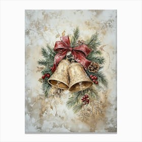 Beige Christmas Canvas Print