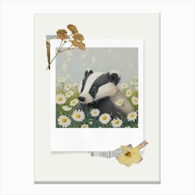 Scrapbook Baby Badger Fairycore Painting 1 Canvas Print