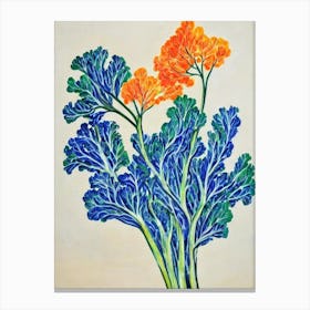 Chinese Broccoli 2 Fauvist vegetable Canvas Print
