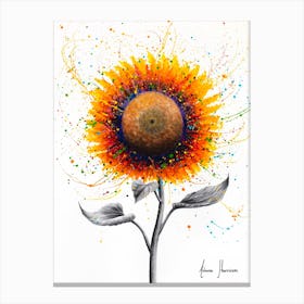 Rainbow Sunflower Canvas Print