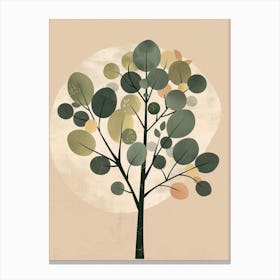 Pear Tree Minimal Japandi Illustration 3 Canvas Print