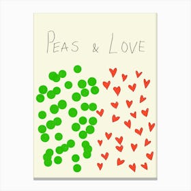 Peas & Love Art Print Canvas Print