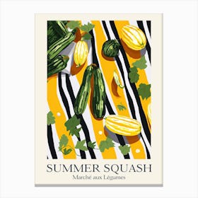 Marche Aux Legumes Summer Squash Summer Illustration 4 Canvas Print