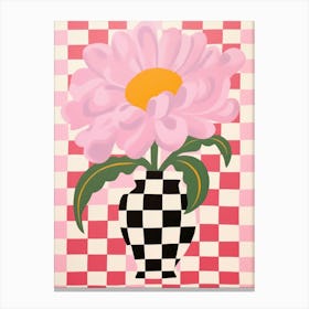 Peony Flower Vase 6 Canvas Print