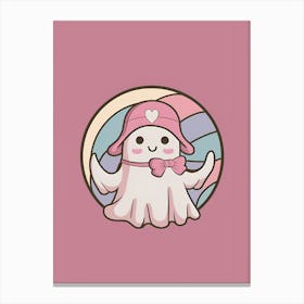 Kawaii Ghost Canvas Print