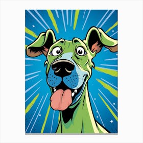 Cartoon Dog Illustration Canvas Print