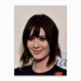 Mary Elizabeth Winstead In Style Dots Canvas Print