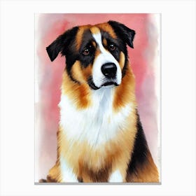 Norwegian Buhund Watercolour dog Canvas Print
