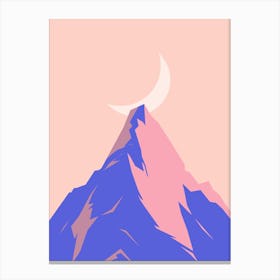 Moon And Mountain 1 Canvas Print