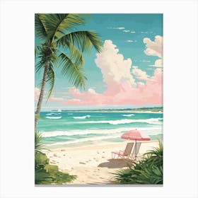 A Canvas Painting Of Tulum Beach, Riviera Maya Mexico 3 Canvas Print