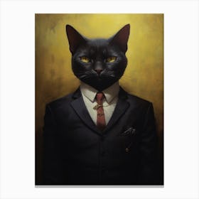 Gangster Cat Bombay Cat 2 Canvas Print