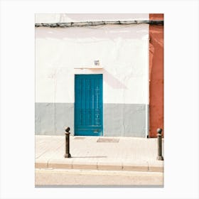 Blue Door // Valencia, Spain, Travel Photography Canvas Print