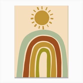 Rainbow Sun Canvas Print