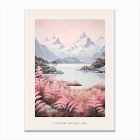 Dreamy Winter National Park Poster  Fiordland National Park New Zealand 3 Canvas Print