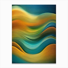 Abstract wavy lines Canvas Print