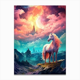 Unicorn In The Sky Canvas Print