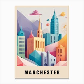 Manchester City Low Poly (22) Canvas Print