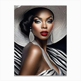 Afro-American Beauty Rich Slay 7 Canvas Print