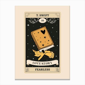 Taylor Swift Love Story Tarot Card Canvas Print