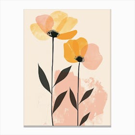 Managua Flower Market Boho Minimalist Style Canvas Print