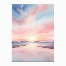 Watercolor Sunset Canvas Print