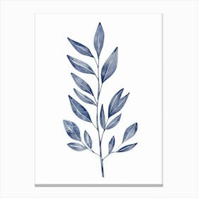 Blue Leaf 6 Canvas Print