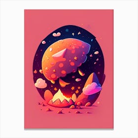 Meteor Kawaii Kids Space Canvas Print