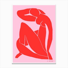 Matisse Pink Woman Canvas Print