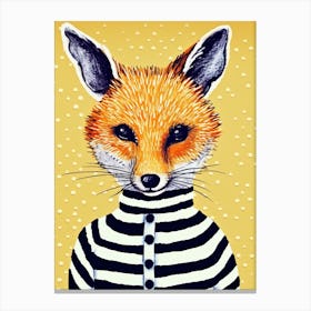 Cute Fox Cartoon Pop Canvas Print