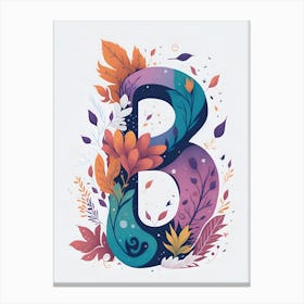 Colorful Letter B Illustration 30 Canvas Print