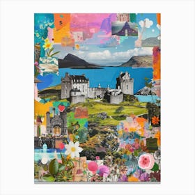 Ireland   Retro Collage Style 2 Canvas Print