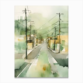Los Angeles Golden Green South Central Canvas Print