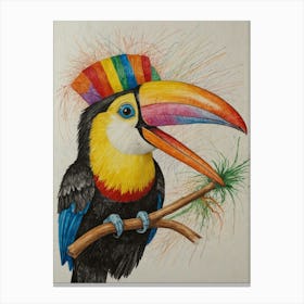 Rainbow Toucan Canvas Print