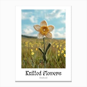 Knitted Flowers Daffodil  4 Canvas Print