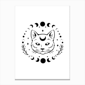 Moon Cat Canvas Print