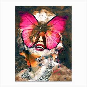 The Butterfly Of Marilyn Monroe Canvas Print